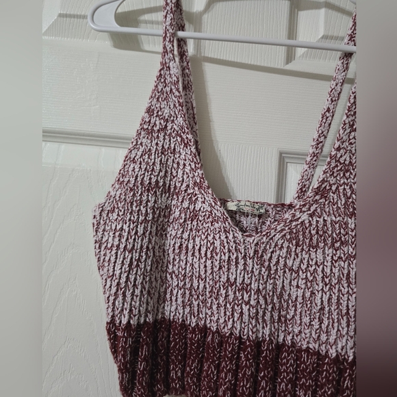 Free People Here All Day Brami Top, Cropped Two Tone Knit Sweater Cami Tank EUC! - Picture 4 of 11